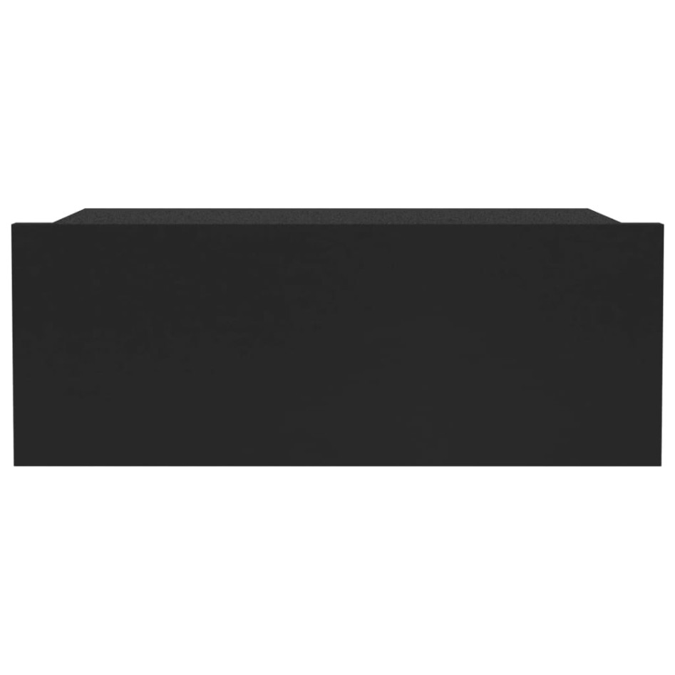 Mesitas de noche flotantes 2 uds contrachapada negro