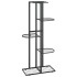 Soporte de flores de 5 estantes de metal negro 43x22x98
