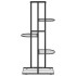 Soporte de flores de 5 estantes de metal negro 43x22x98