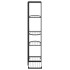 Soporte de flores de 5 estantes de metal negro 43x22x98