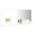 Espejo de baño madera contrachapada blanco brillo 90x10,5x37