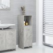 Armario de baño madera contrachapada gris hormigón 30x30x95 cm