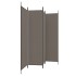 Biombo divisor de 4 paneles de tela gris antracita 200x200
