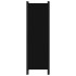 Biombo divisor de 3 paneles negro 150x180