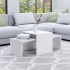 Set de mesas de centro madera contrachapada blanco 100x48x40