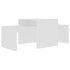 Set de mesas de centro madera contrachapada blanco 100x48x40