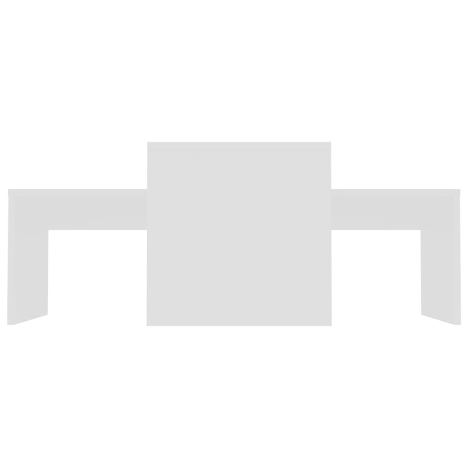 Set de mesas de centro madera contrachapada blanco 100x48x40