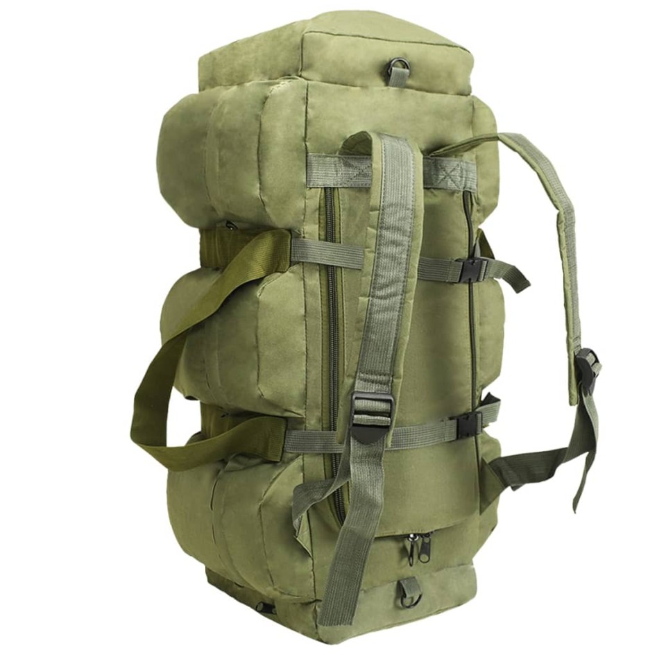 Bolso de lona estilo militar 3-en-1 90 L verde