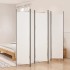Biombo divisor de 5 paneles de tela blanco 250x200