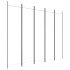 Biombo divisor de 5 paneles de tela blanco 250x200