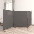 Biombo divisor de 3 paneles de tela gris antracita 525x180