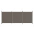Biombo divisor de 3 paneles de tela gris antracita 525x180