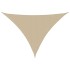 Toldo de vela triangular tela Oxford beige 3,5x3,5x4,9