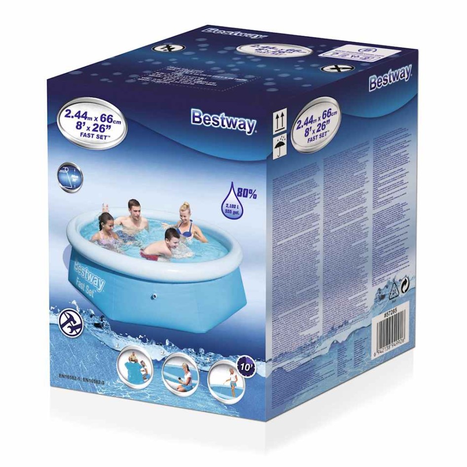 Piscina redonda inflable Fast Set 244x66 cm