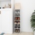 Mueble zapatero madera ingeniería blanco brillo 27,5x27x102