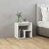Mesita de noche blanco madera contrachapada 40x30x40