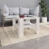 Mesa de centro madera contrachapada blanco brillante