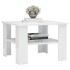 Mesa de centro madera contrachapada blanco brillante