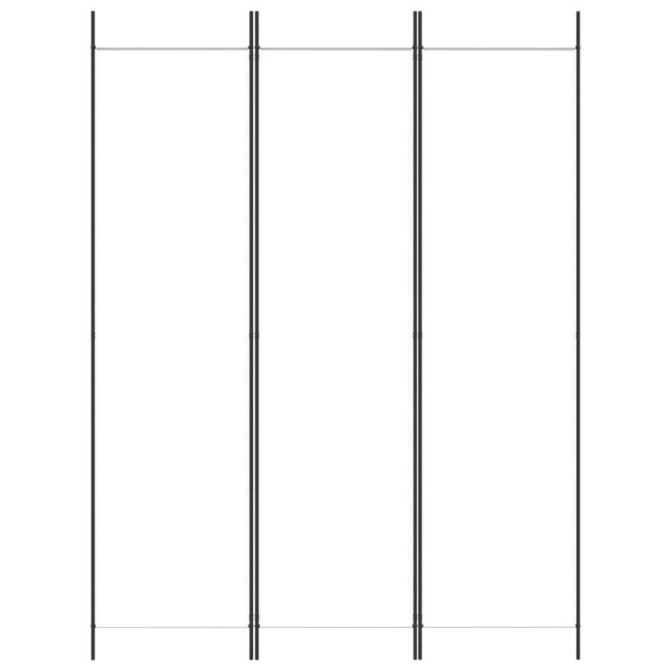 Biombo divisor de 3 paneles de tela blanco 150x200