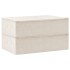 Cajas de almacenaje 2 unidades tela color crema 70x40x18