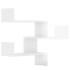 Estante de esquina pared 2 uds madera blanco brillo 40x40x50