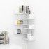 Estante de esquina pared 2 uds madera blanco brillo 40x40x50