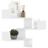 Estante de esquina pared 2 uds madera blanco brillo 40x40x50
