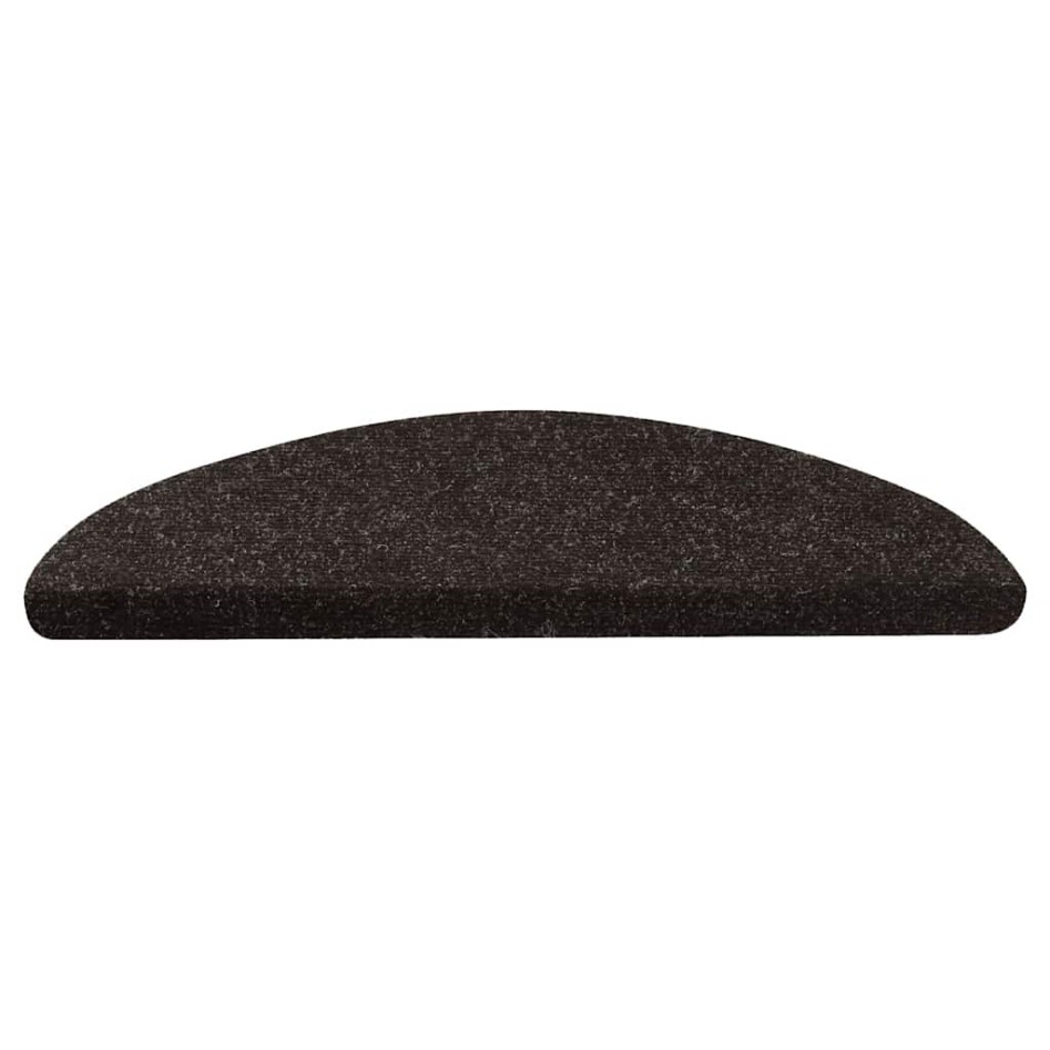 Alfombrilla autoadhesiva de escalera 15 uds antracita