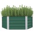 Arriate elevado de acero galvanizado verde 129x129x46
