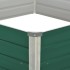 Arriate elevado de acero galvanizado verde 129x129x46