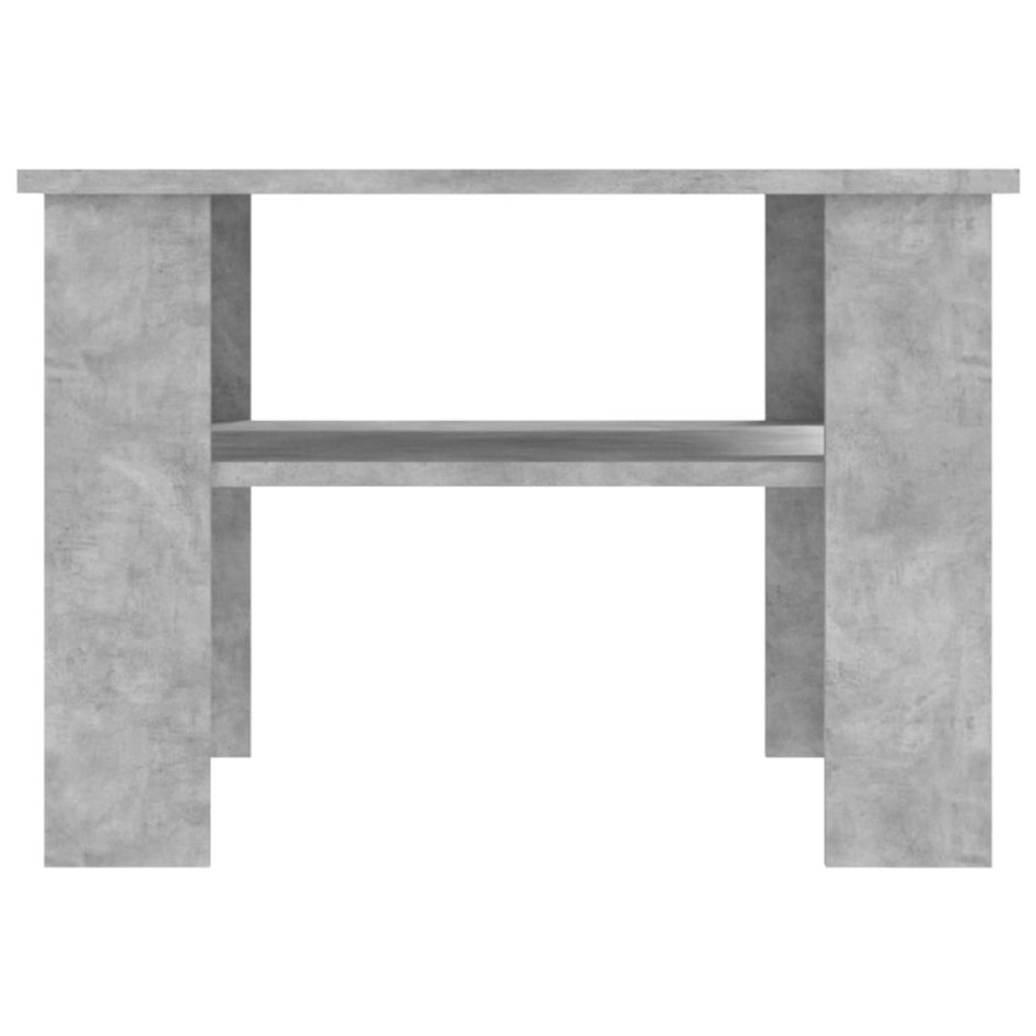 Mesa de centro madera contrachapada gris hormigón 60x60x42