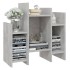 Armario auxiliar madera contrachapada gris hormigón 60x26x60