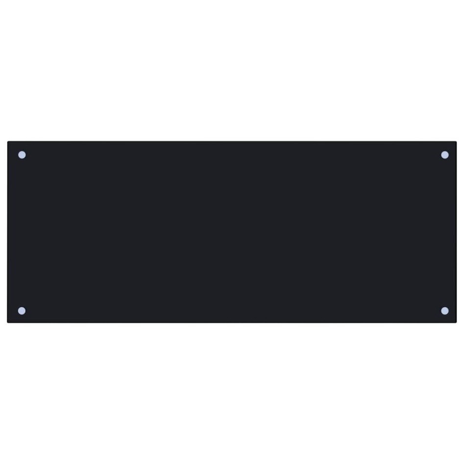 Protección salpicaduras cocina vidrio templado negro 100x40