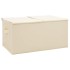 Cajas de almacenaje 2 unidades tela color crema 50x30x25