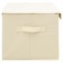Cajas de almacenaje 2 unidades tela color crema 50x30x25