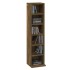 Estantería de CD madera contrachapada roble ahumado 21x20x88