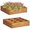 Arriate de especias madera maciza de acacia 60x60x15 cm