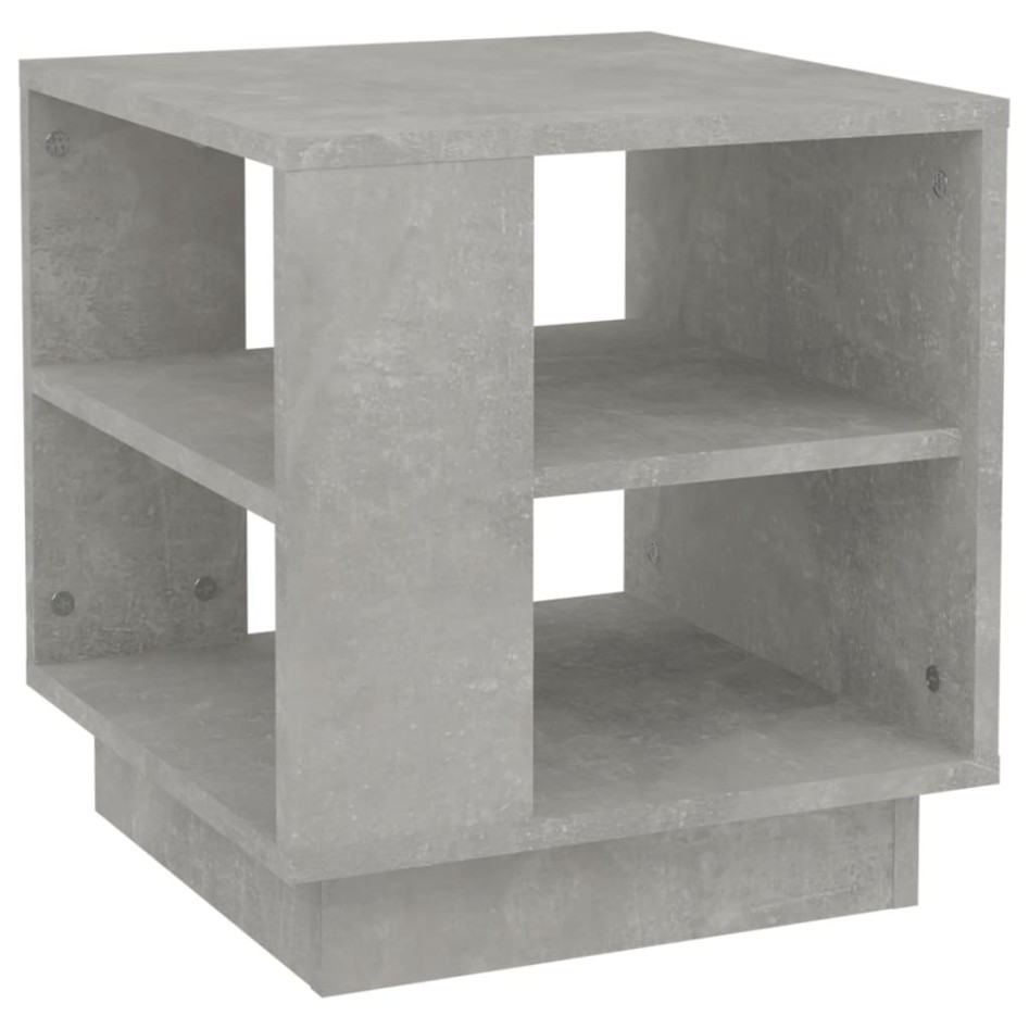 Mesa de centro madera de ingeniería gris hormigón 40x40x43