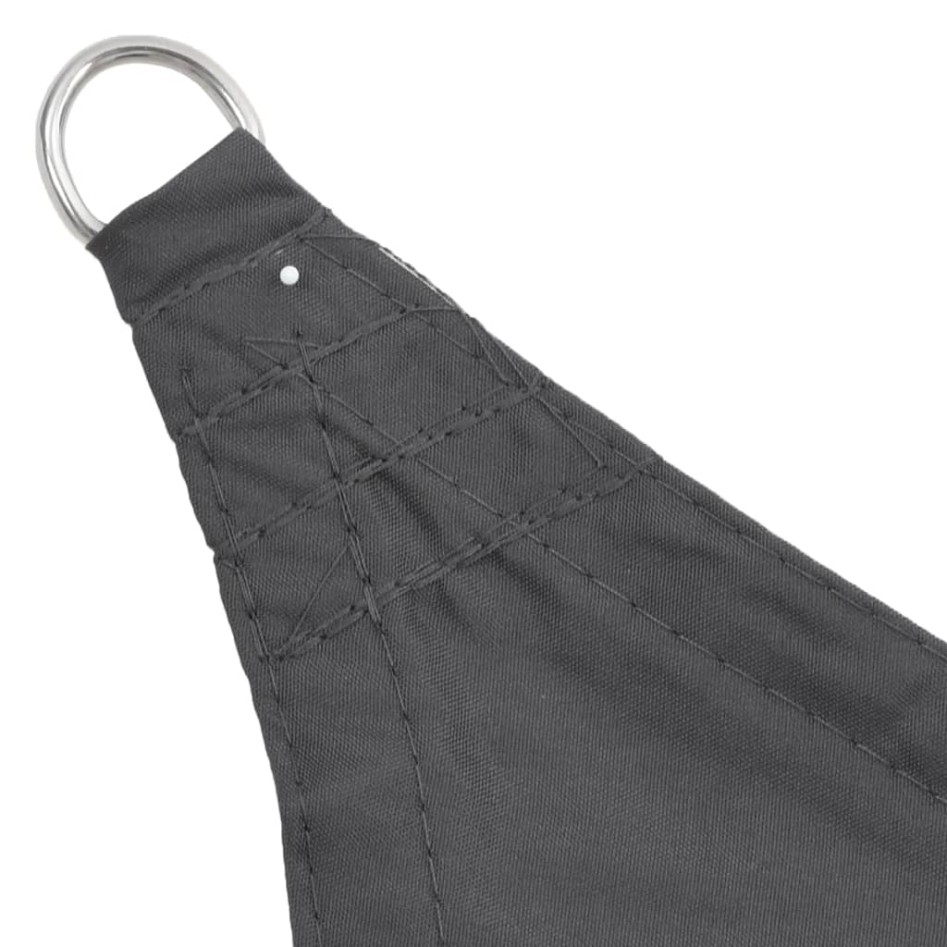 Toldo de vela triangular tela Oxford gris antracita 5x5x5