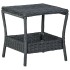 Mesa de jardín ratán sintético gris oscuro 45x45x46,5