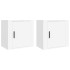 Mesitas de noche de pared 2 uds blanco 50x30x47