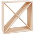 Botellero de madera maciza de pino 62x25x62
