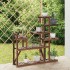 Soporte para flores de madera maciza abeto 110x25x111