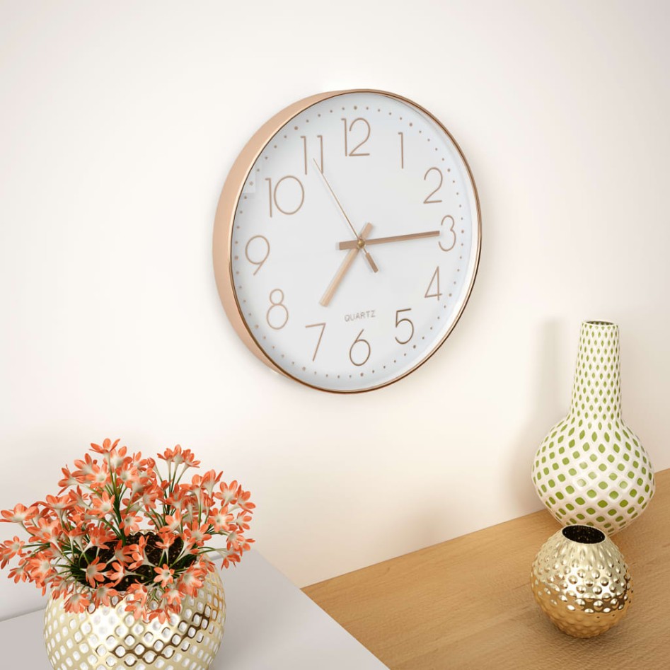 Reloj de pared 30 cm rosa