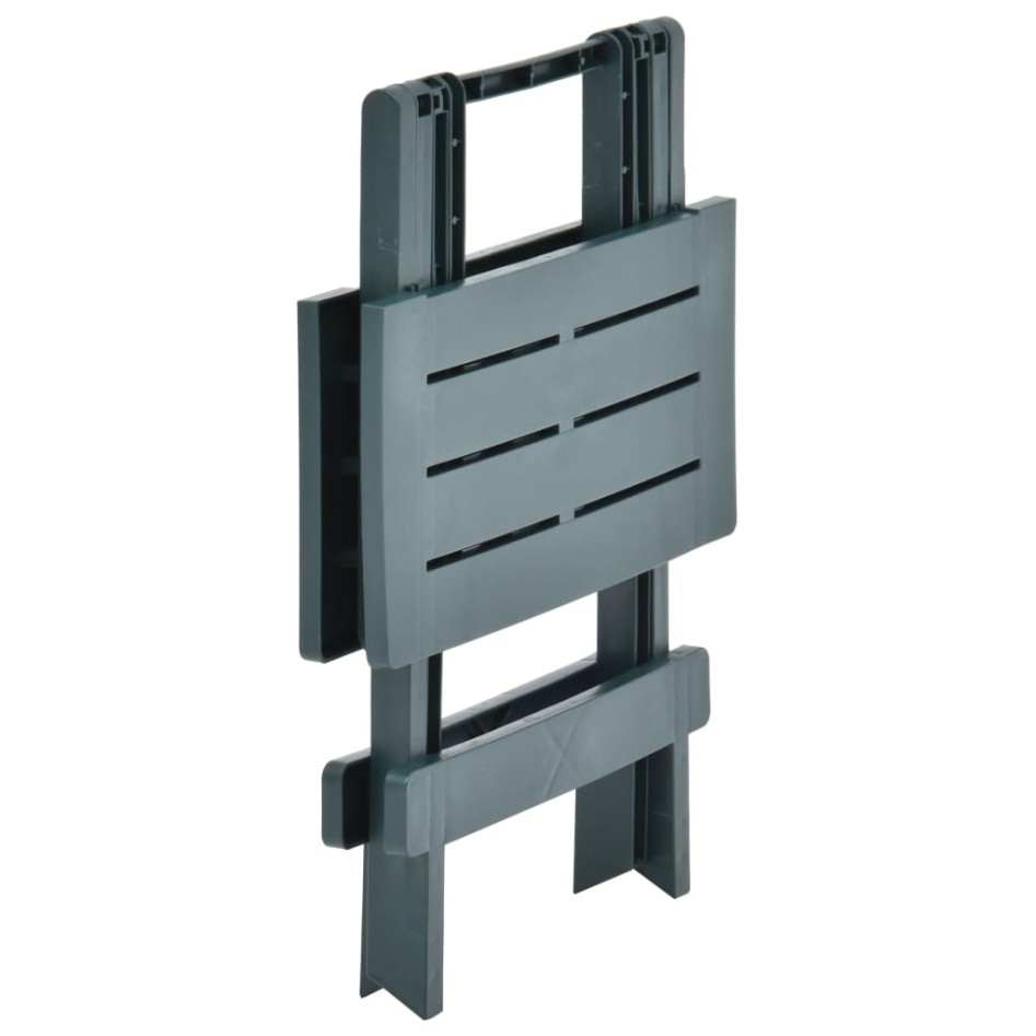 Mesa plegable de jardín plástico verde 45x43x50