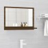Espejo de baño madera contrachapada marrón roble 60x10,5x37
