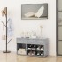 Banco zapatero madera de ingeniería gris hormigón 80x30x45