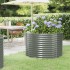 Jardinera arriate acero recubrimiento polvo gris 100x100x68