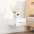 Mesita de noche de pared blanco 35x35x20