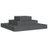 Jardinera de madera maciza de pino gris 80x80x27